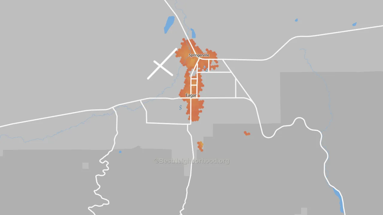 Bike Grade map of 85925, AZ