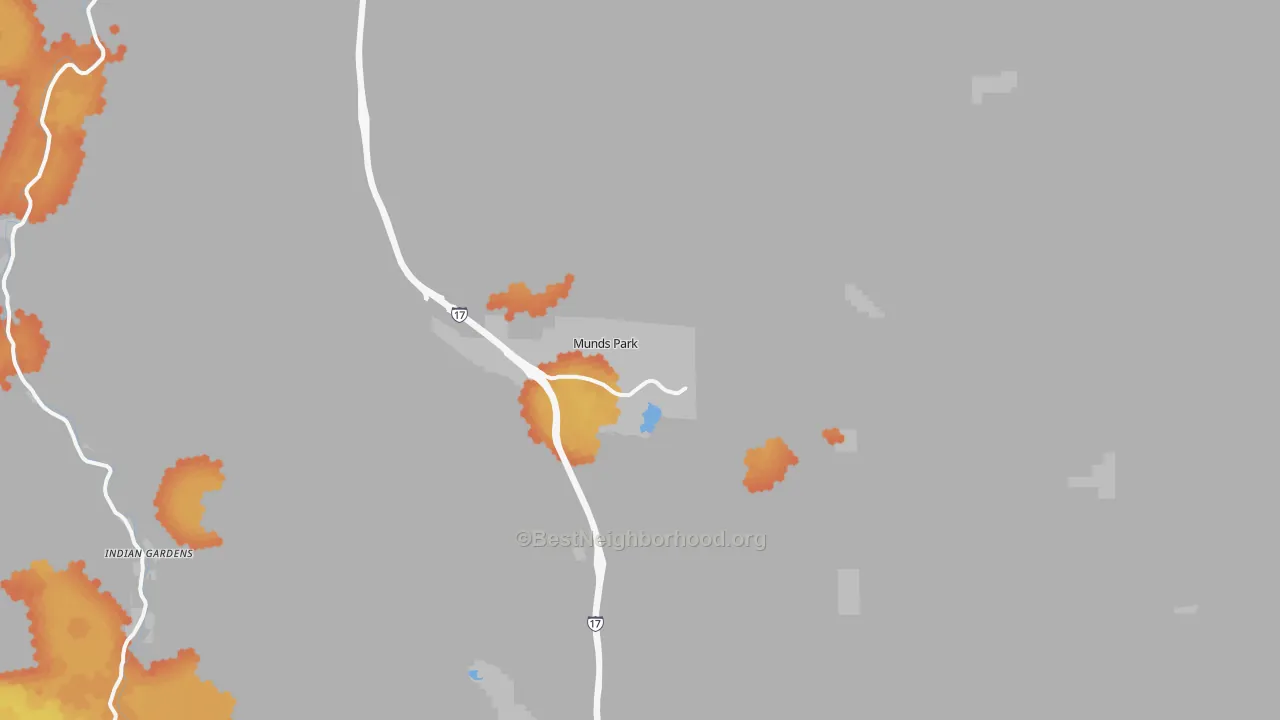 Bike Grade map of 86017, AZ