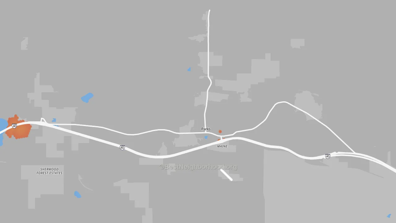 Bike Grade map of 86018, AZ