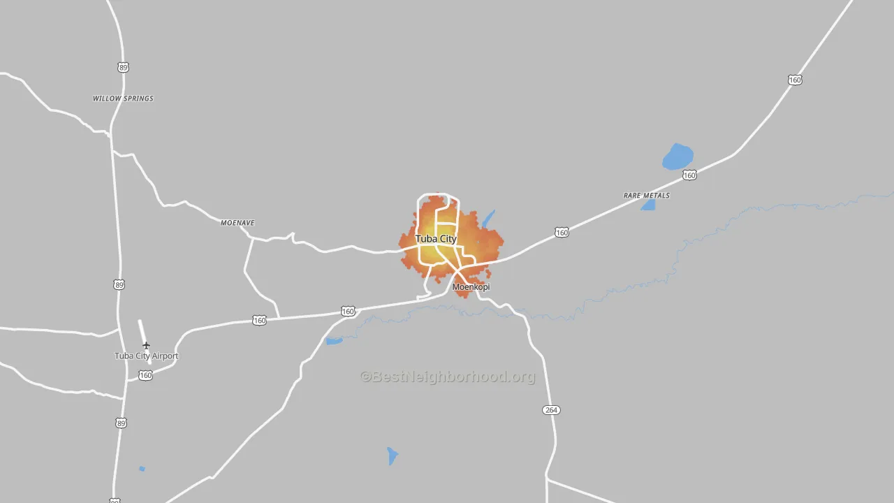 Bike Grade map of 86045, AZ