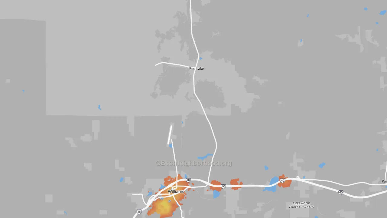 Bike Grade map of 86046, AZ