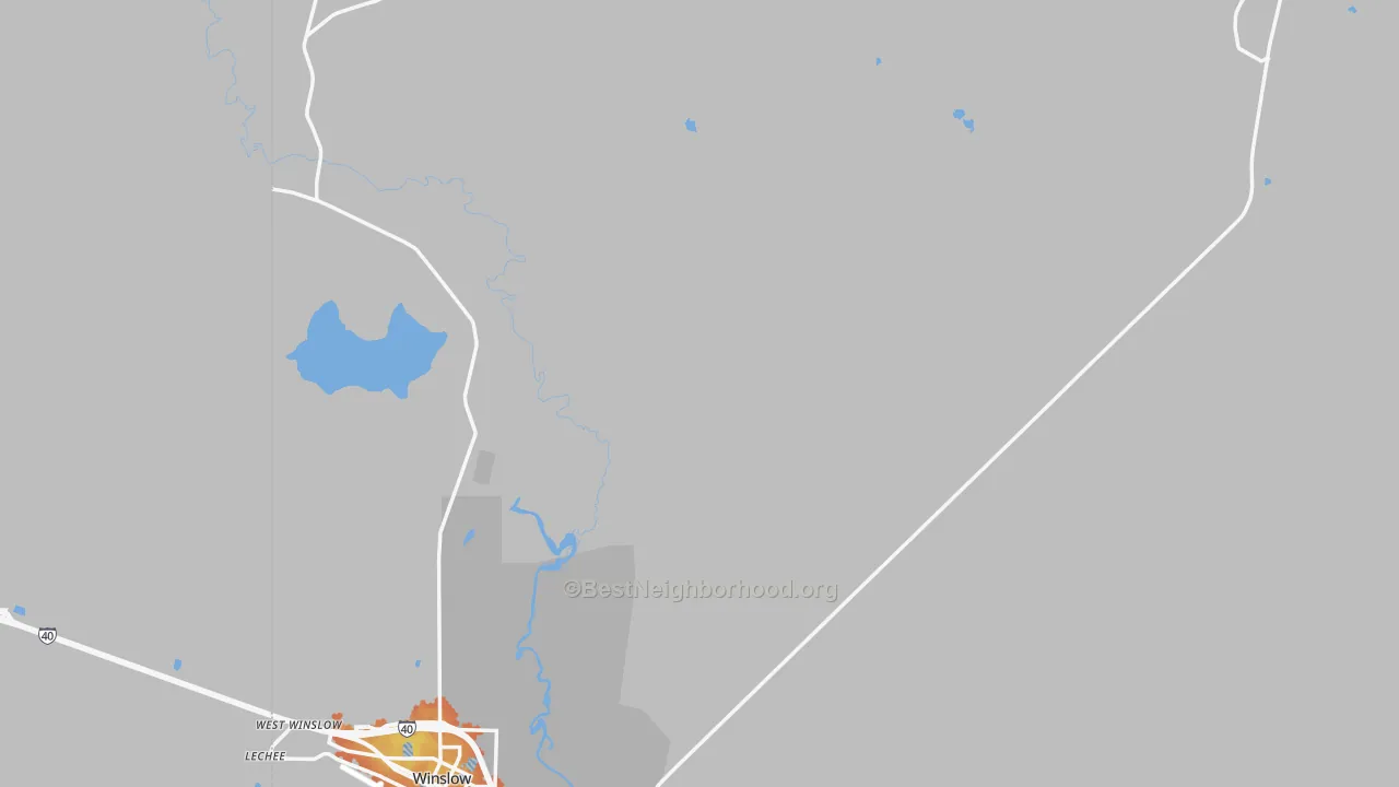 Bike Grade map of 86047, AZ