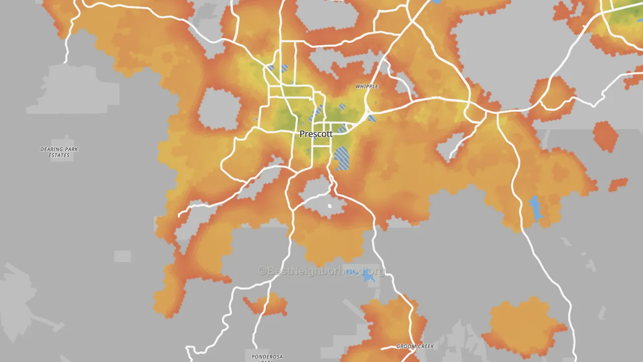 Bike Grade map of 86303, AZ