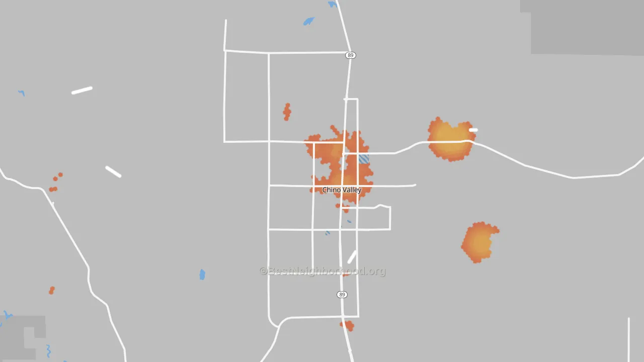 Bike Grade map of 86323, AZ