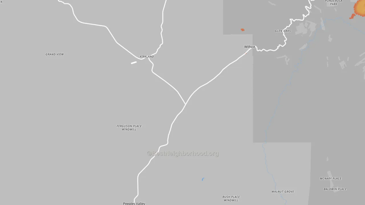 Bike Grade map of 86332, AZ