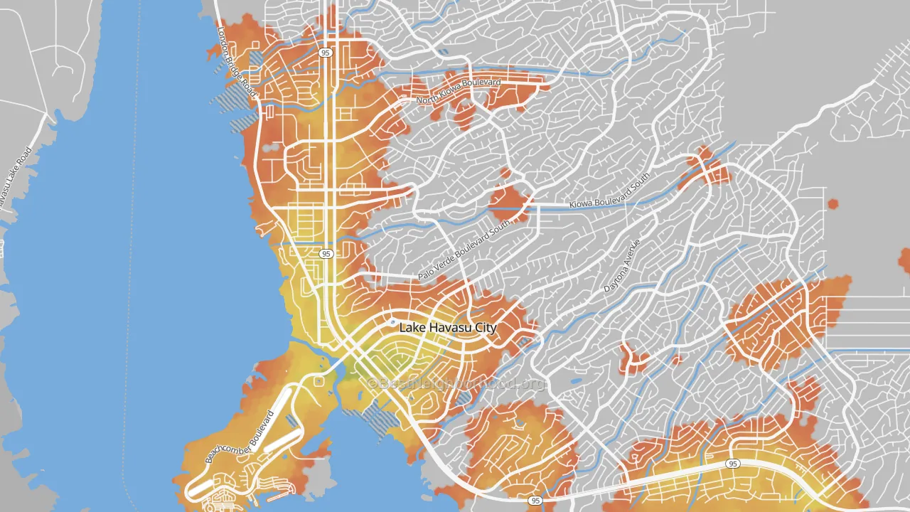 Bike Grade map of 86403, AZ