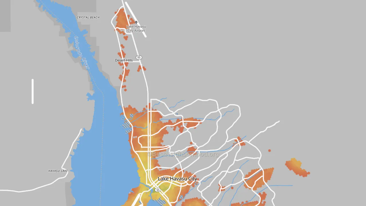Bike Grade map of 86404, AZ