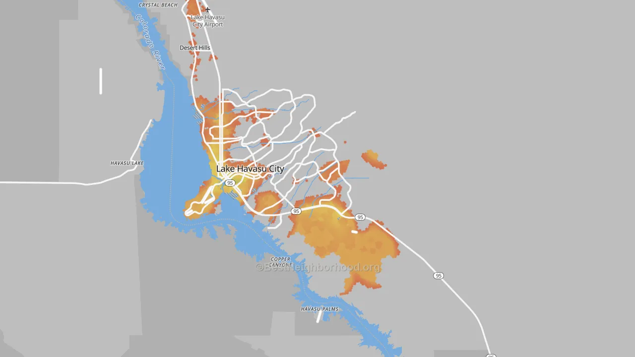 Bike Grade map of 86406, AZ