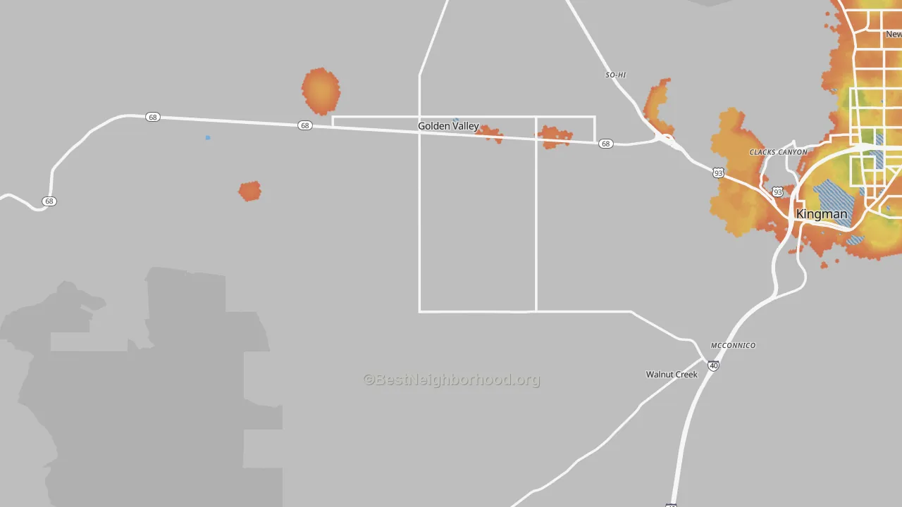 Bike Grade map of 86413, AZ