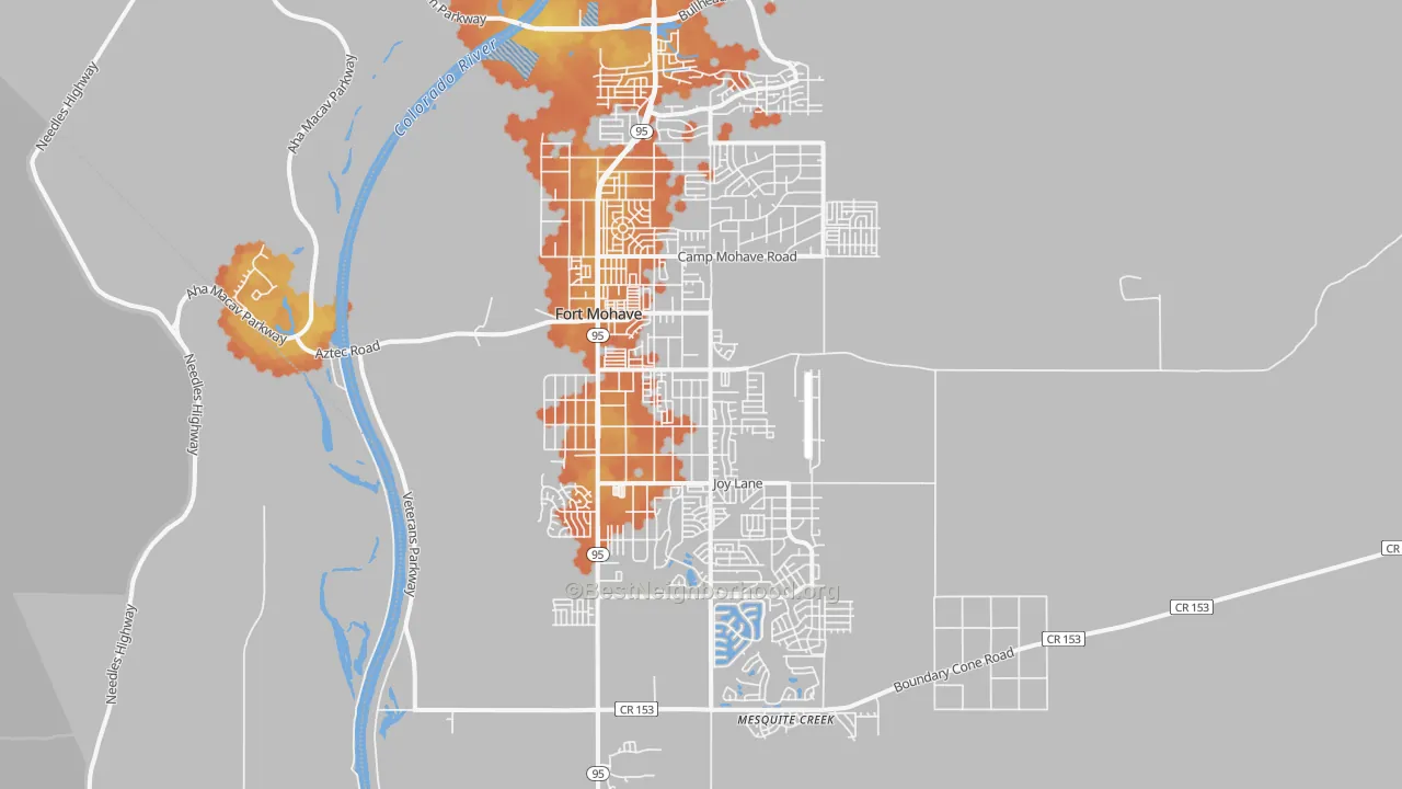 Bike Grade map of 86426, AZ