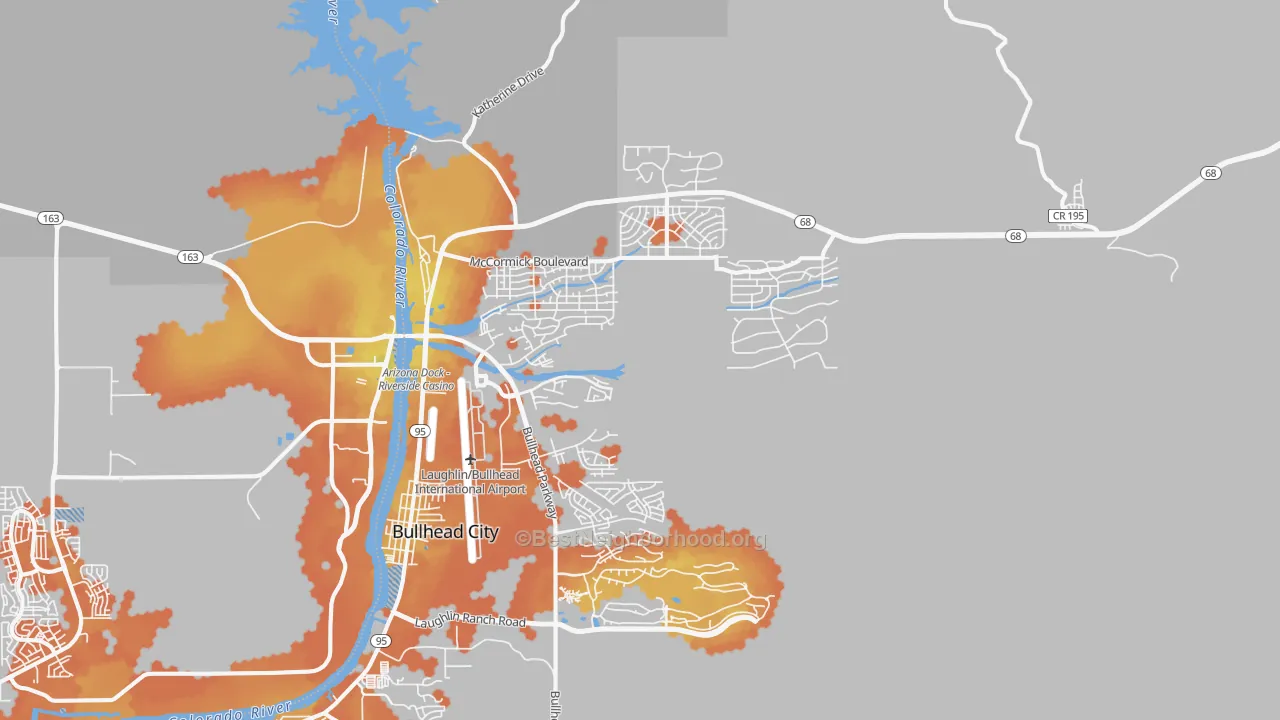 Bike Grade map of 86429, AZ