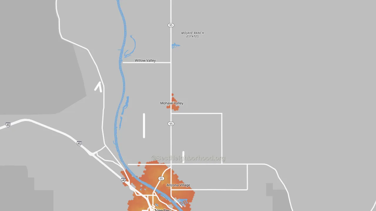 Bike Grade map of 86440, AZ