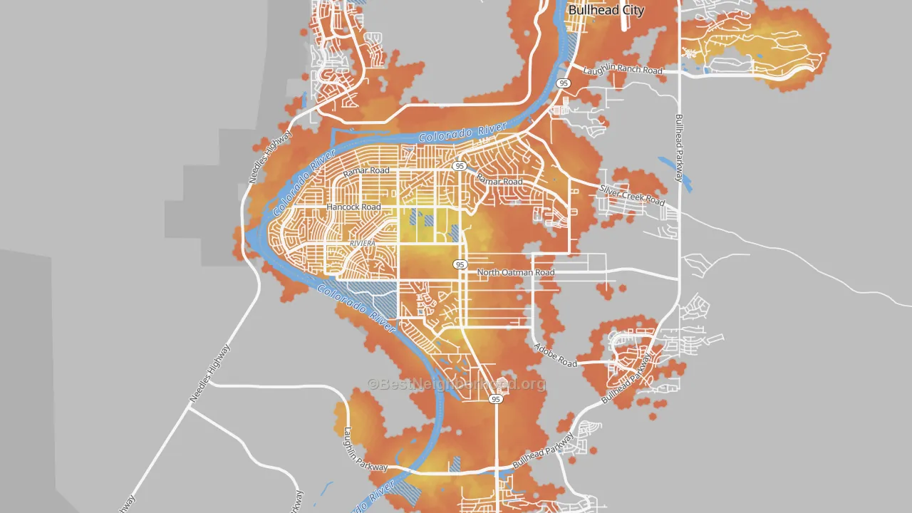Bike Grade map of 86442, AZ