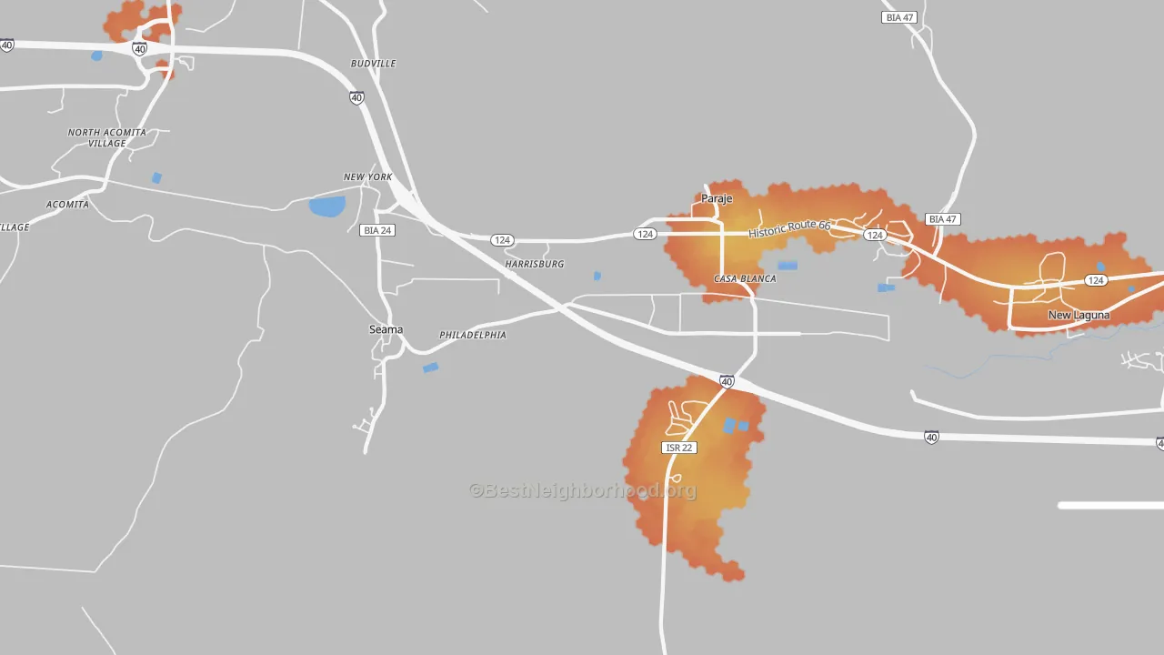 Bike Grade map of 87007, NM