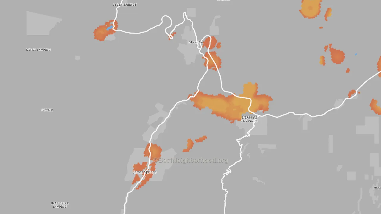 Bike Grade map of 87025, NM