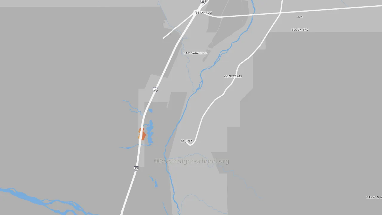 Bike Grade map of 87028, NM