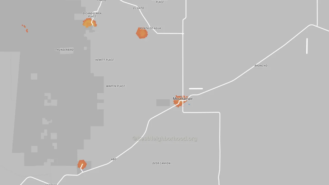 Bike Grade map of 87036, NM