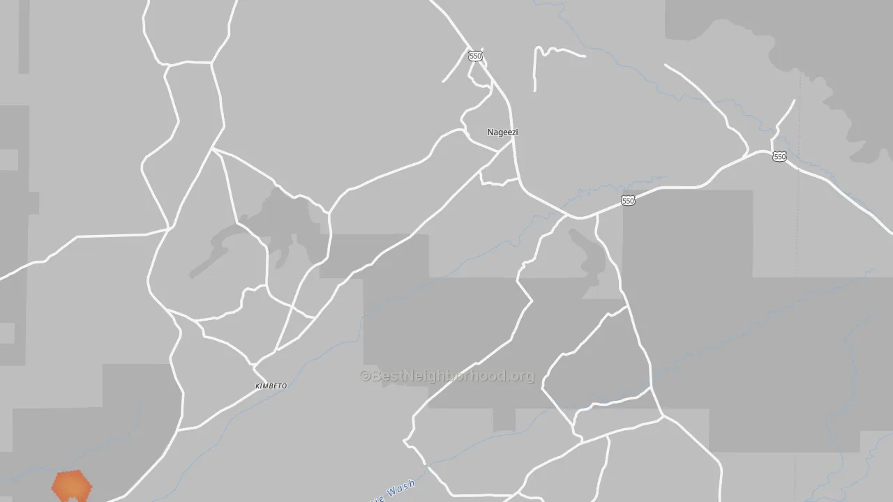 Bike Grade map of 87037, NM