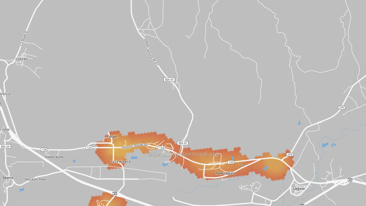 Bike Grade map of 87038, NM