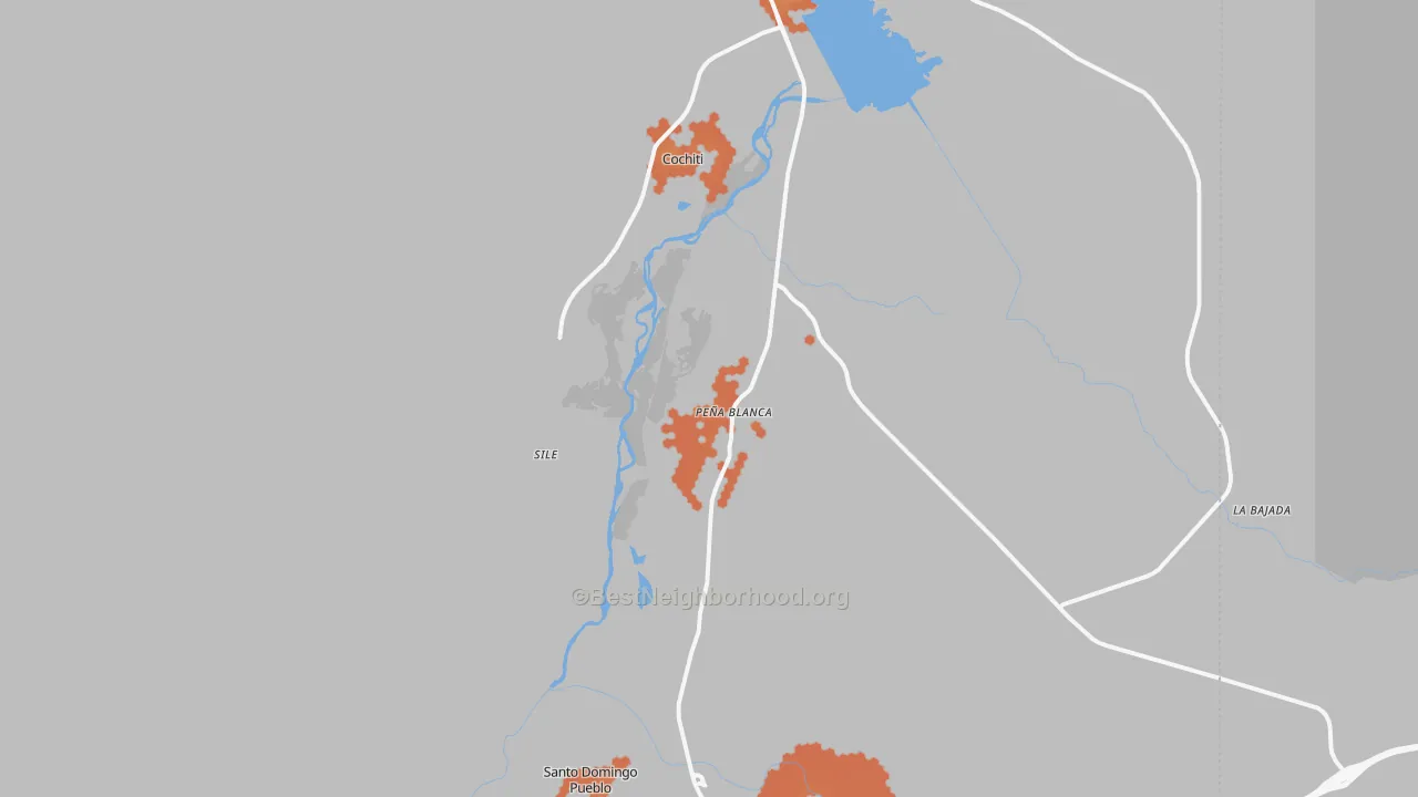 Bike Grade map of 87041, NM
