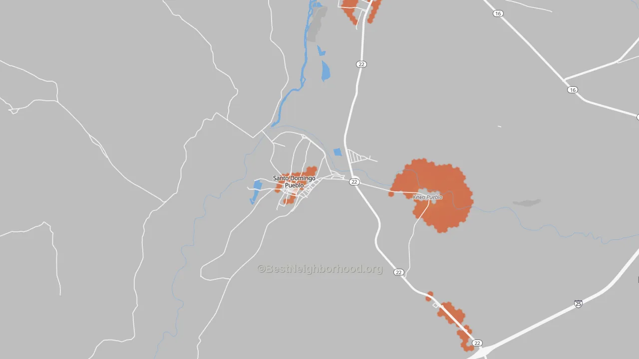 Bike Grade map of 87052, NM