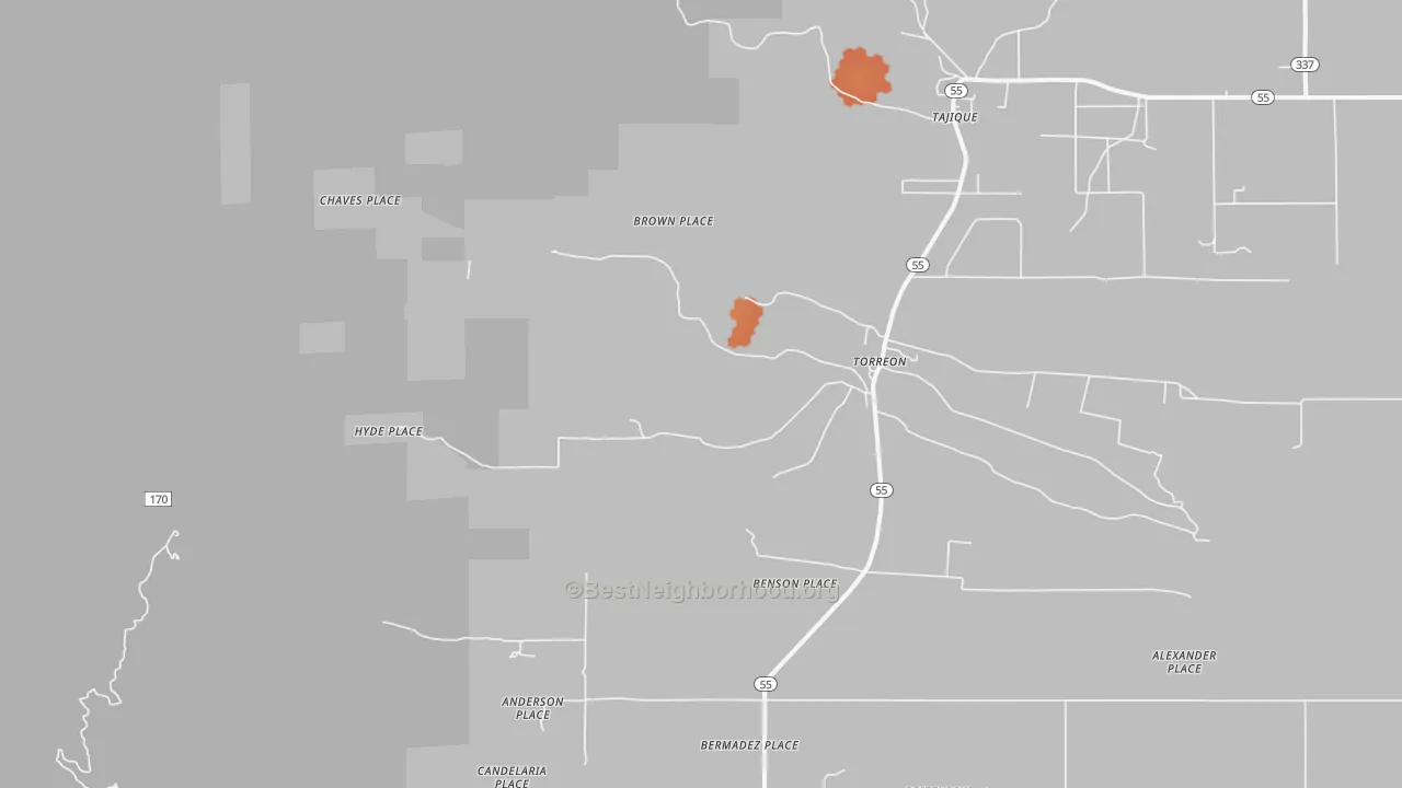 Bike Grade map of 87061, NM