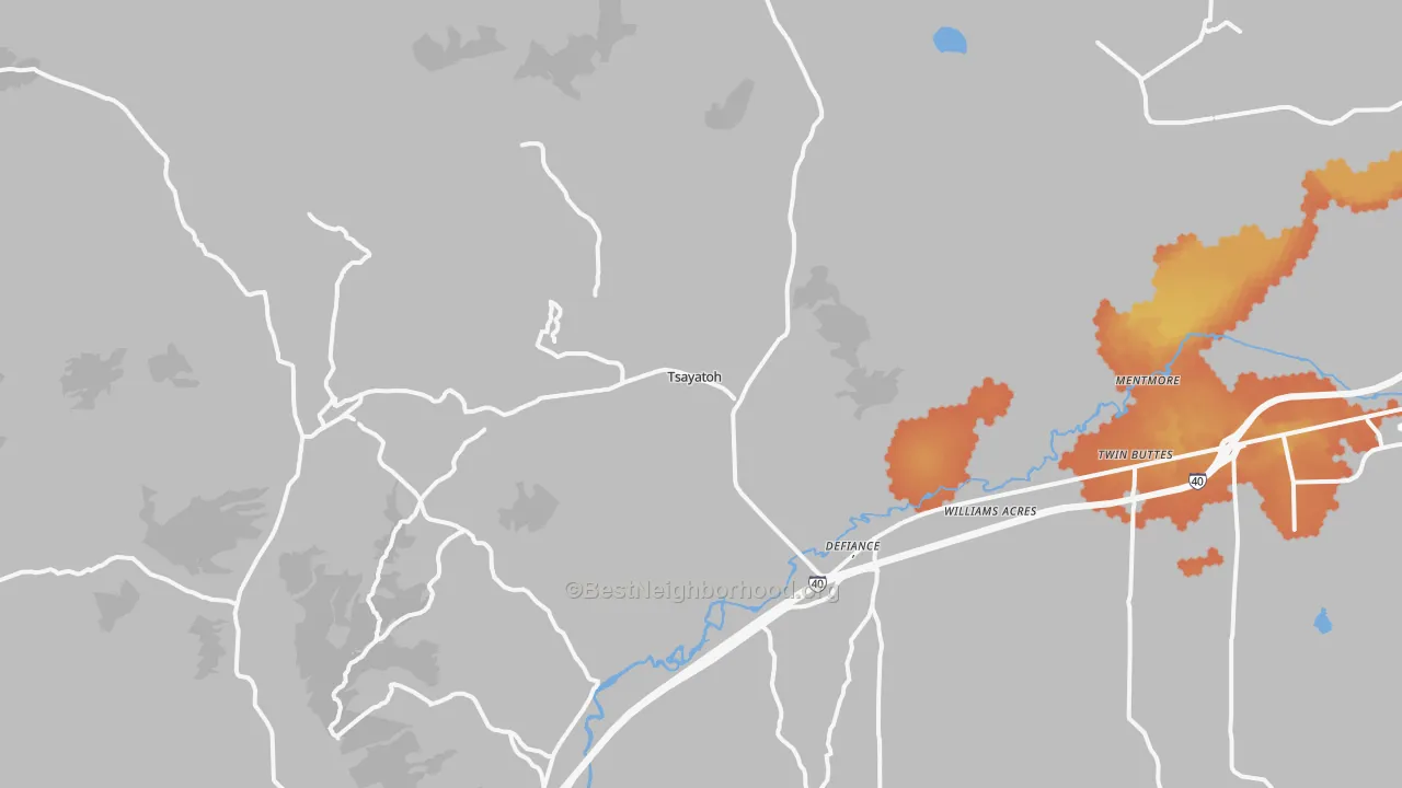 Bike Grade map of 87319, NM