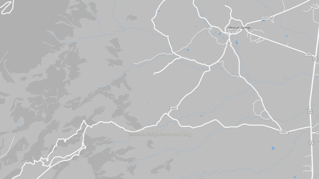 Bike Grade map of 87320, NM