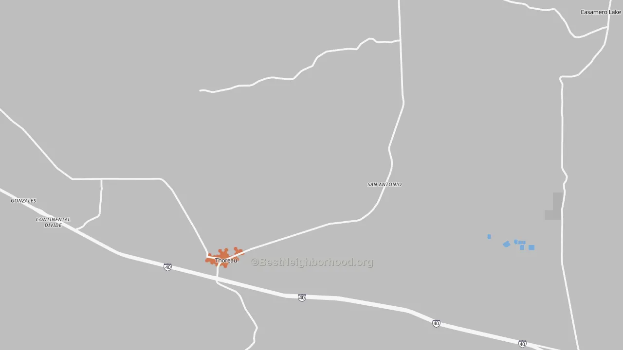 Bike Grade map of 87323, NM