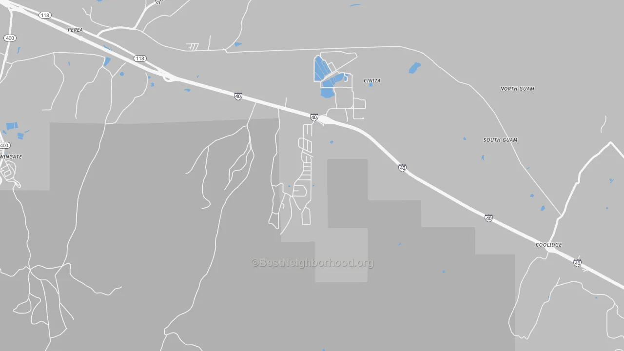 Bike Grade map of 87347, NM