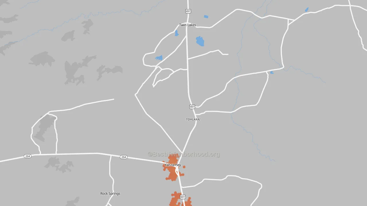 Bike Grade map of 87375, NM