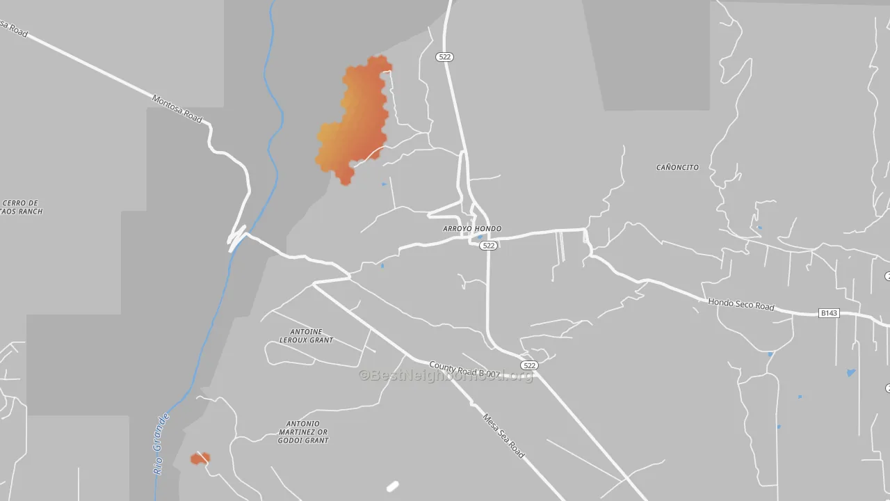 Bike Grade map of 87513, NM