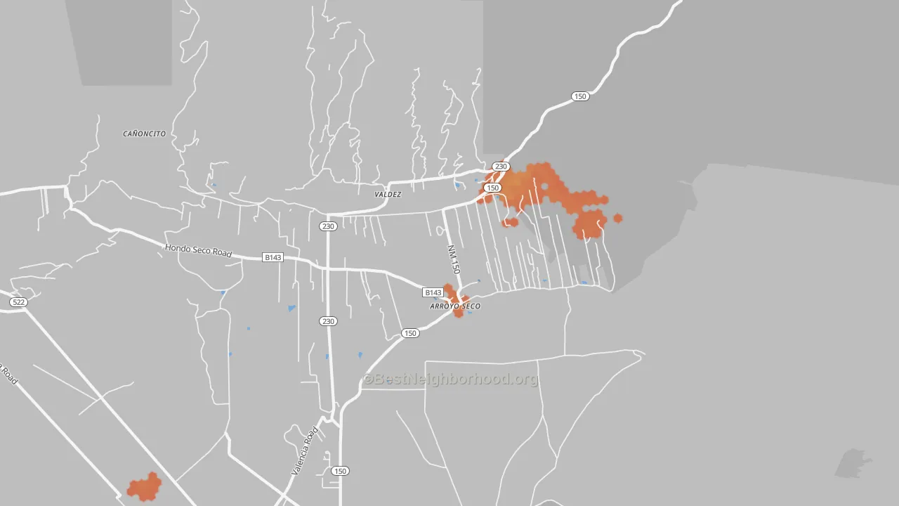 Bike Grade map of 87514, NM