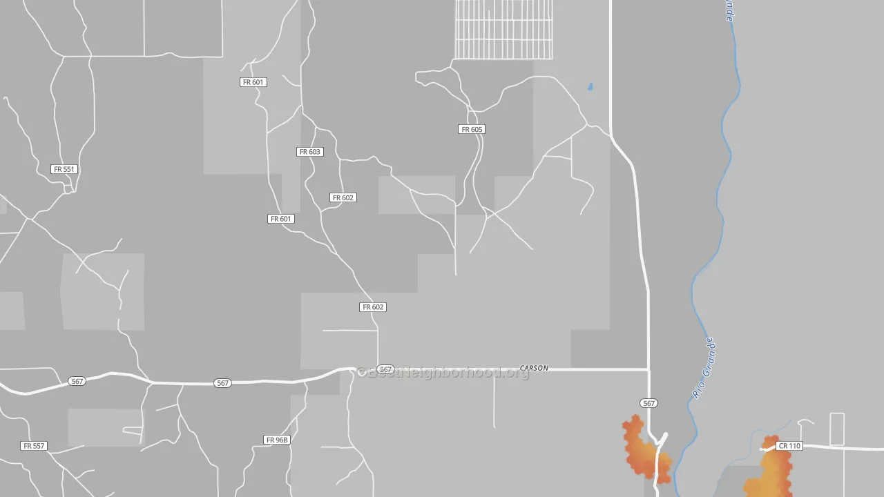 Bike Grade map of 87517, NM