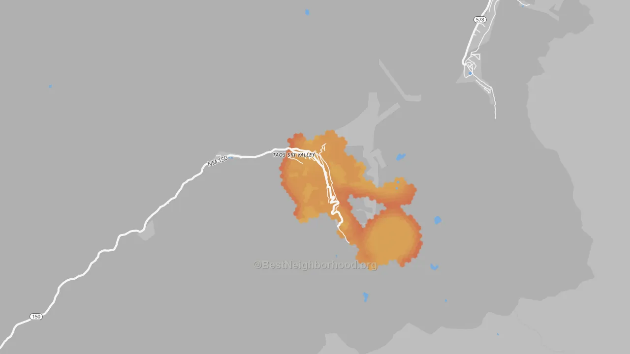 Bike Grade map of 87525, NM