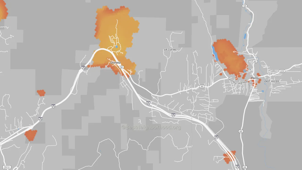 Bike Grade map of 87535, NM