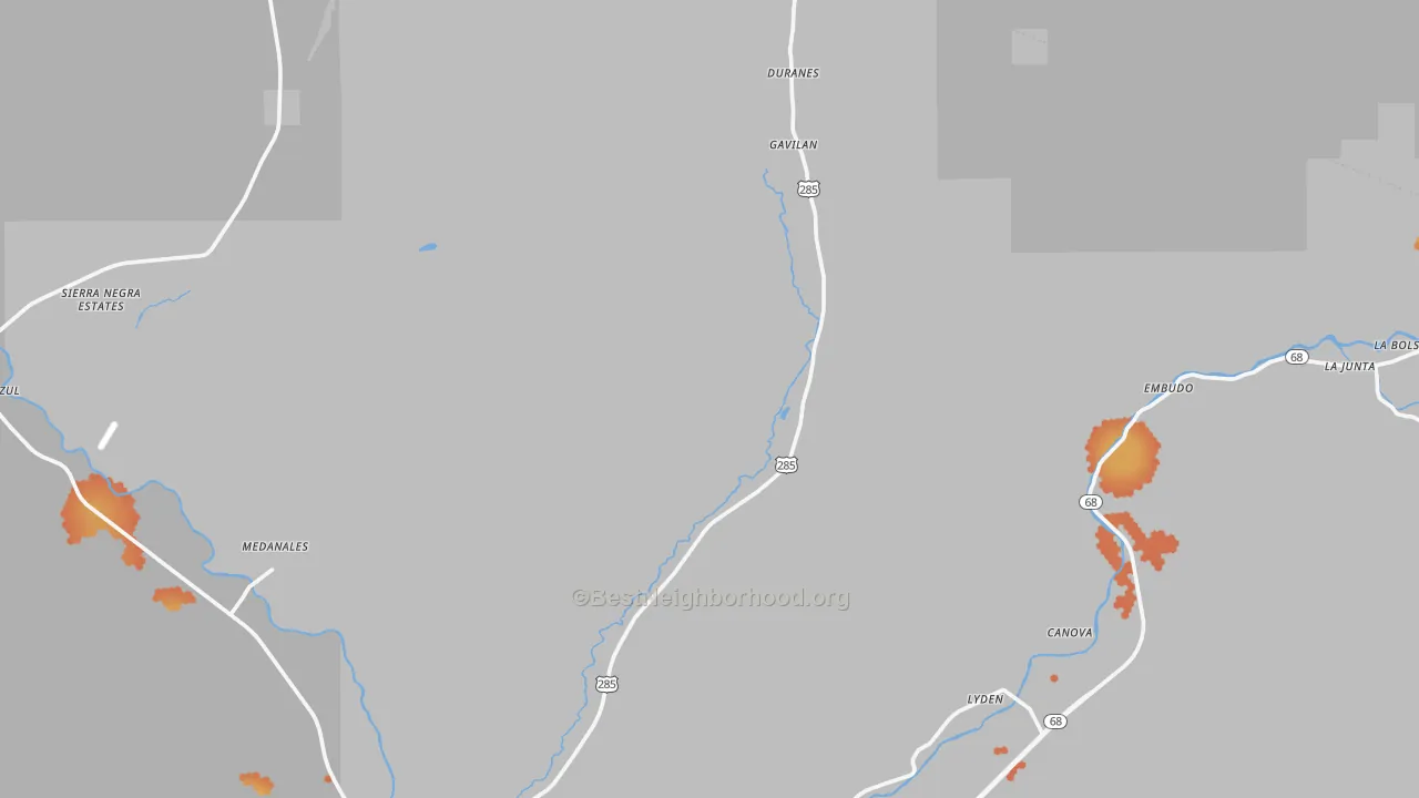 Bike Grade map of 87549, NM