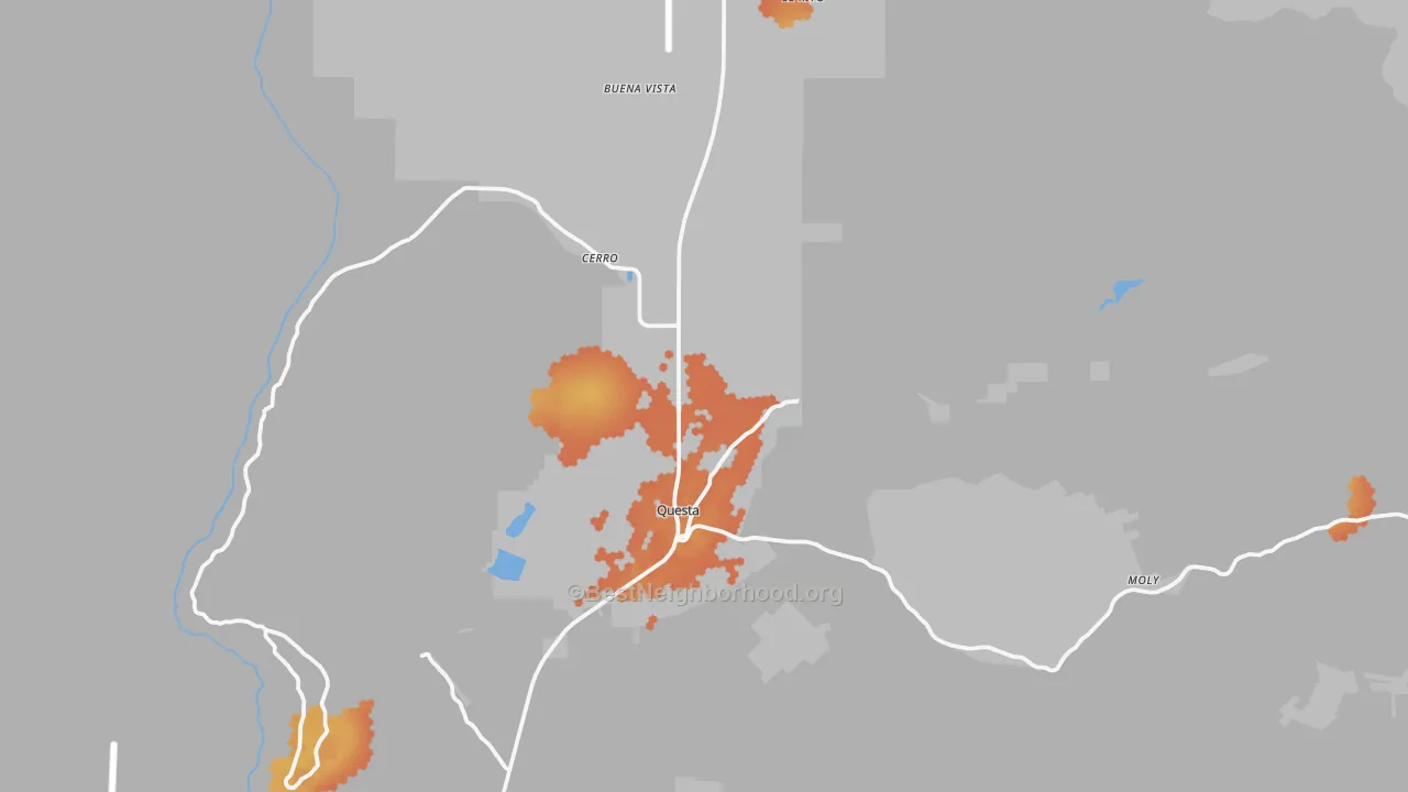 Bike Grade map of 87556, NM