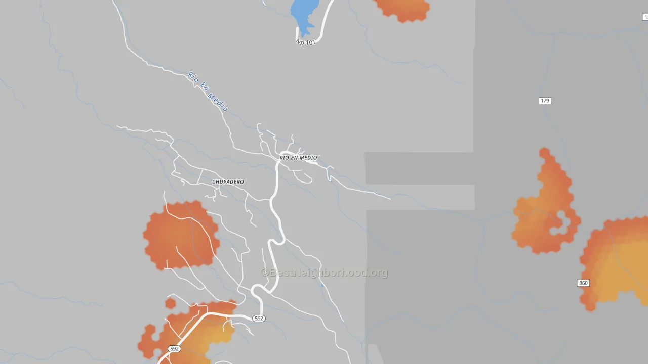 Bike Grade map of 87574, NM