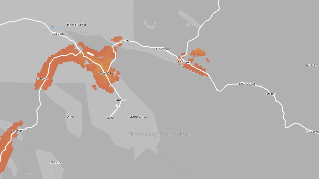 Bike Grade map of 87579, NM
