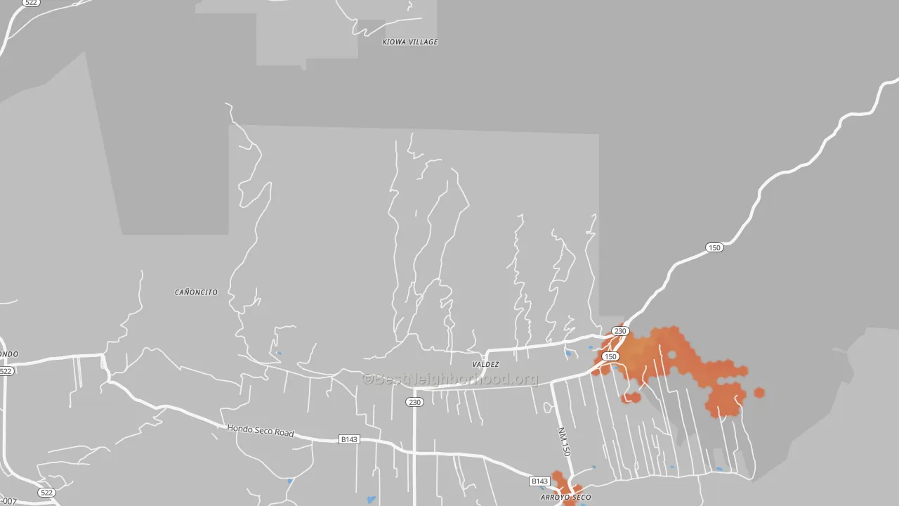 Bike Grade map of 87580, NM