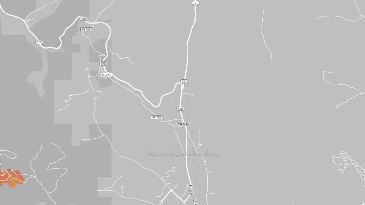 Bike Grade map of 87723, NM