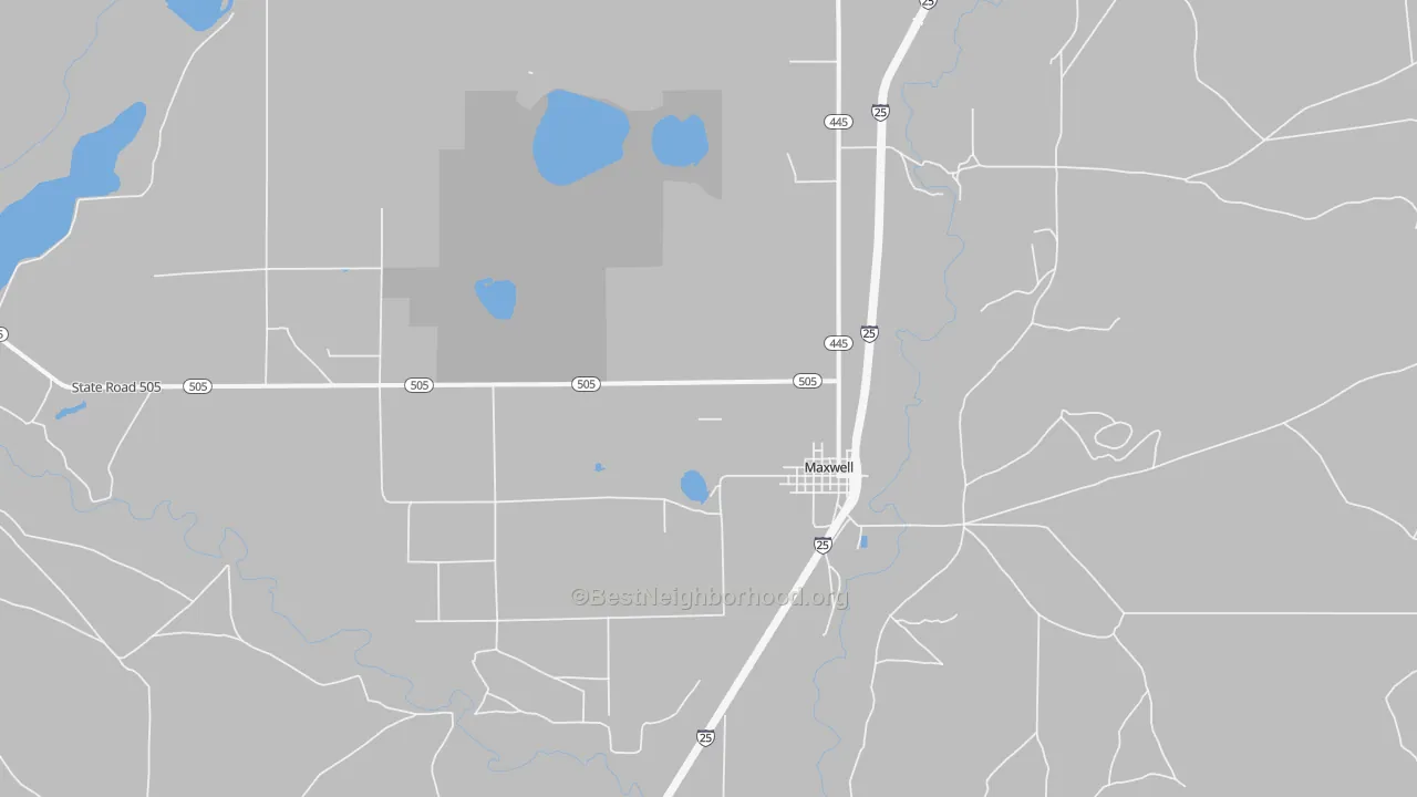 Bike Grade map of 87728, NM