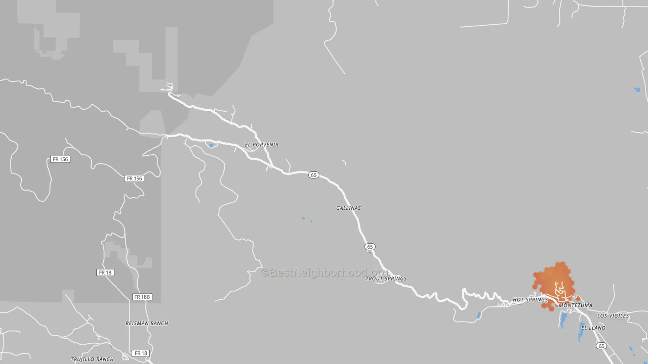 Bike Grade map of 87731, NM