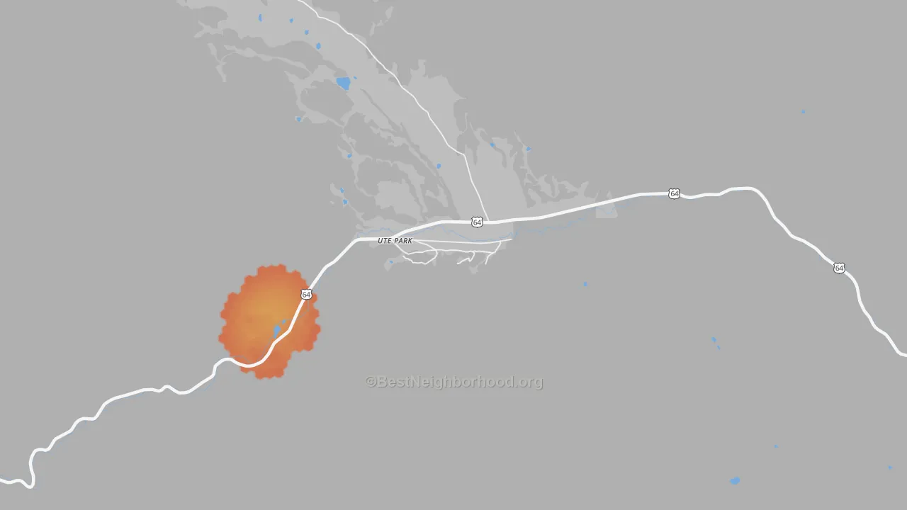 Bike Grade map of 87749, NM