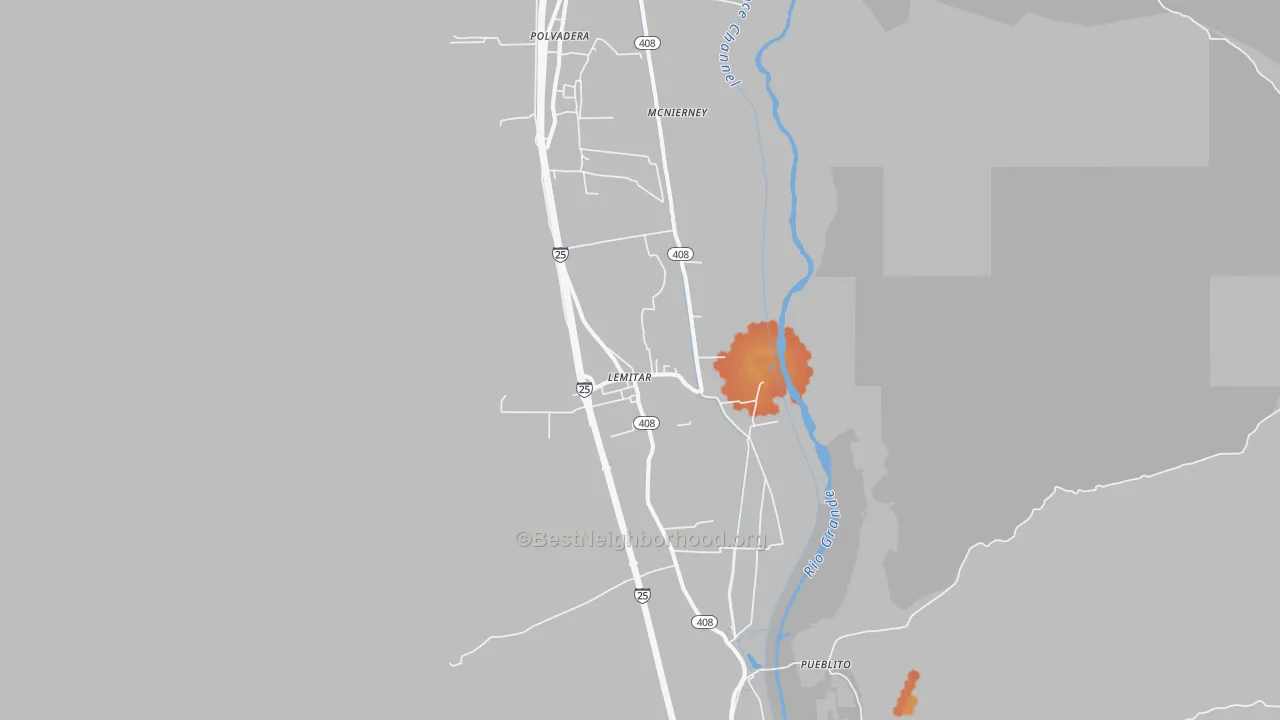Bike Grade map of 87823, NM