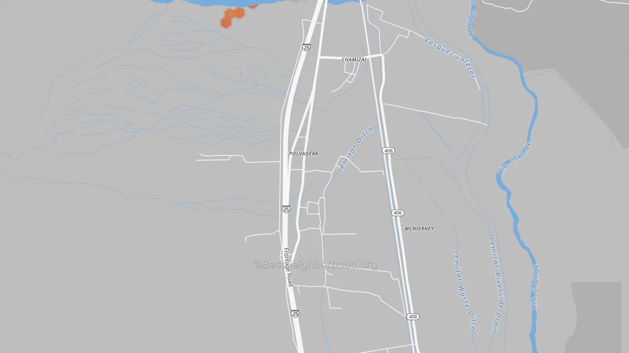 Bike Grade map of 87828, NM