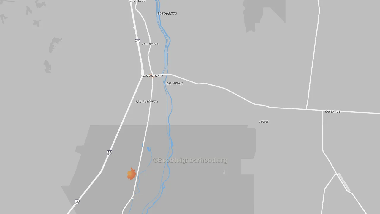 Bike Grade map of 87832, NM