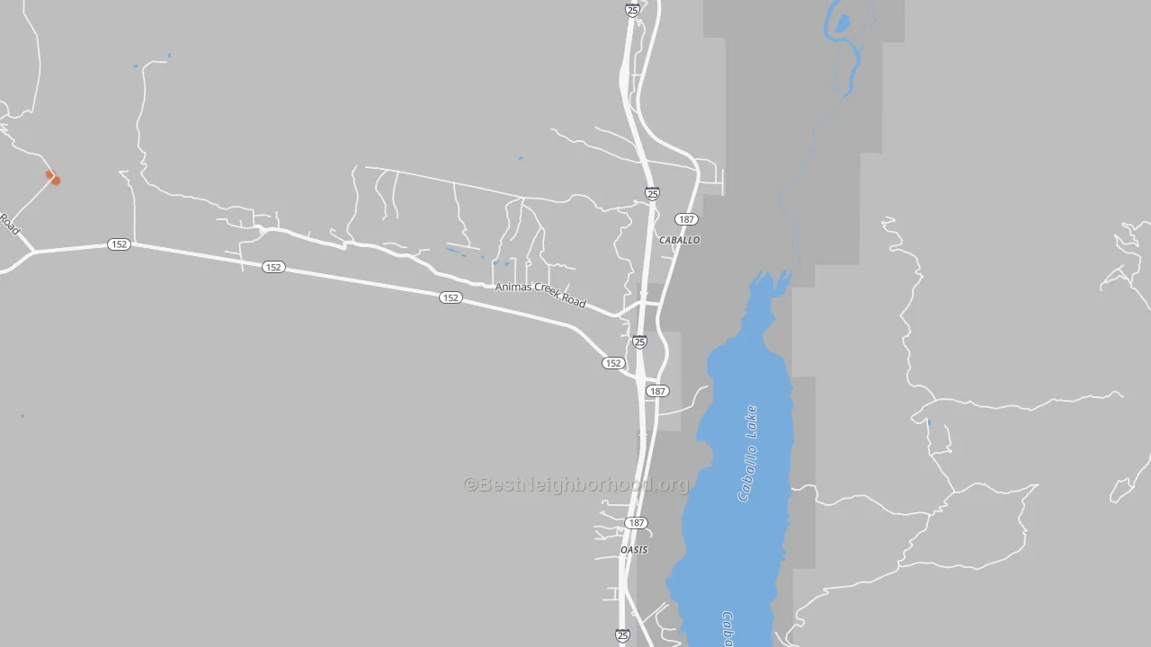 Bike Grade map of 87931, NM