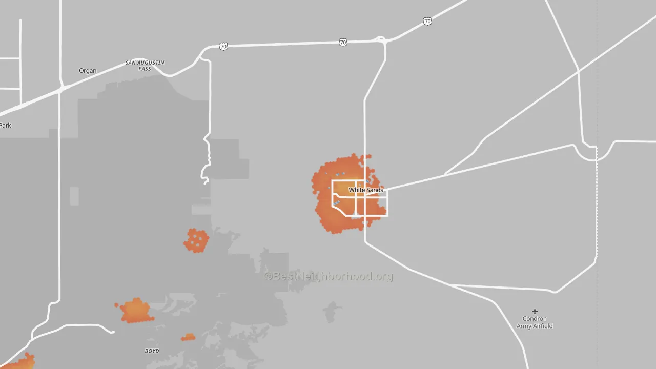 Bike Grade map of 88002, NM